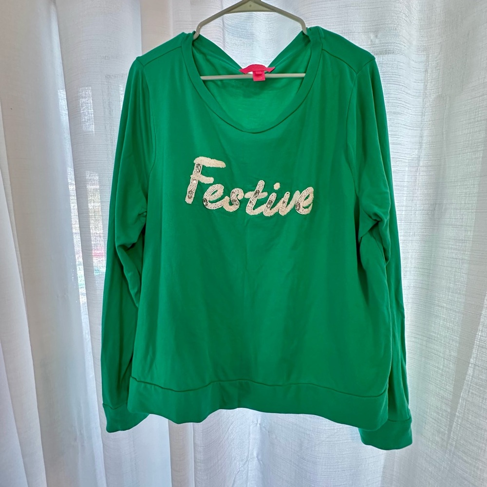 Festive Green Women's Top